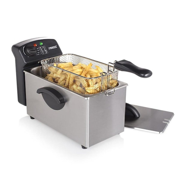 Princess Frituregryde Family Castel 3l 2000w Søvfarvet 3 Liters / EU Plug Rustfrit stål