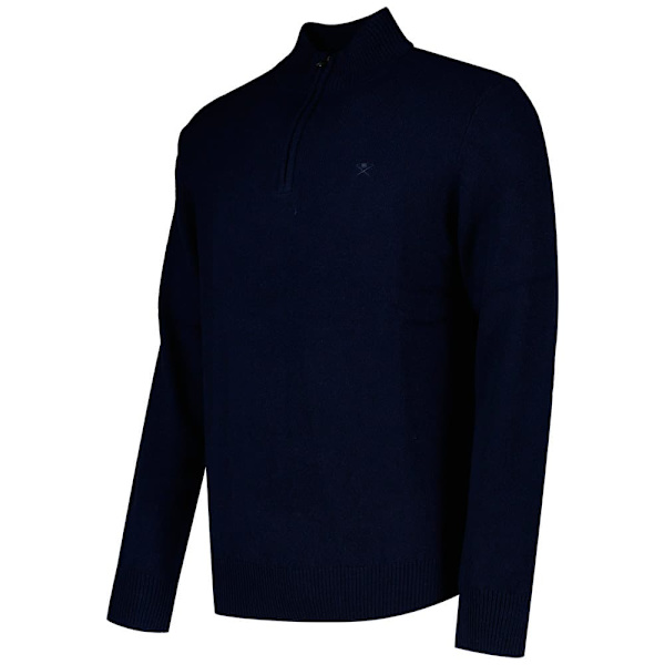 Hackett Lambswool Halv Dragkedja Tröja Blå XL Man
