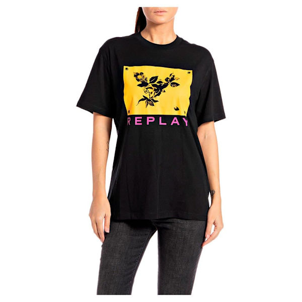 Replay Kortærmet T-shirt W3623d.000.20994 Sort S Kvinde