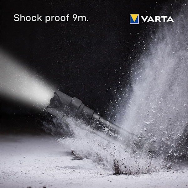 Varta Indestructible F30 Pro 6w Led Alu Sort 650 Lumen