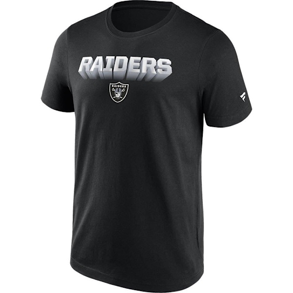 Fanatics Lyhythihainen T-paita Nfl Chrome Graphic Las Vegas Raiders Musta M