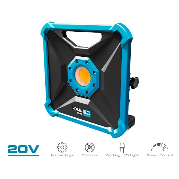 Koma Tools Led Spotlight 20w 1800lumen Sort