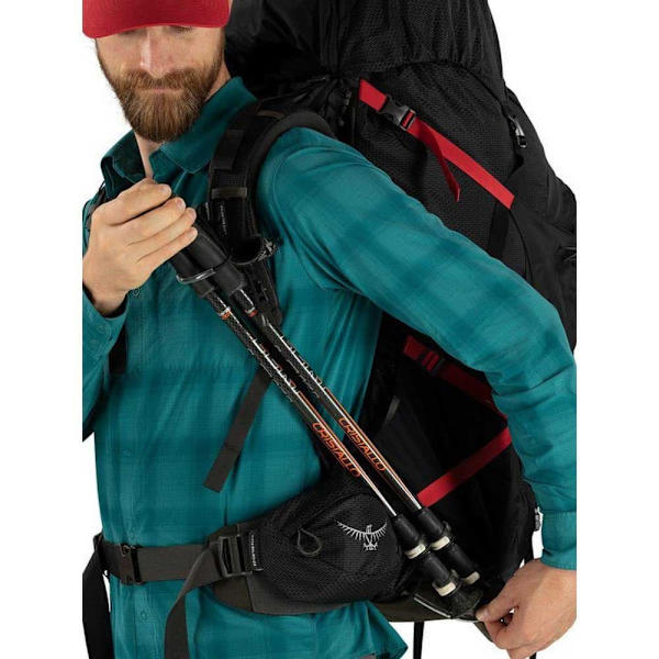 Osprey Rygsæk Aether Plus 70l Sort,Rød S-M
