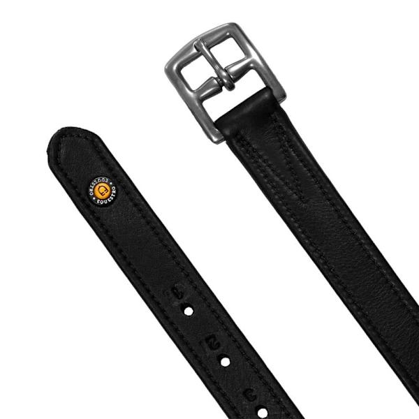 Equestro Double Curved Buckle Læderremme  145 cm