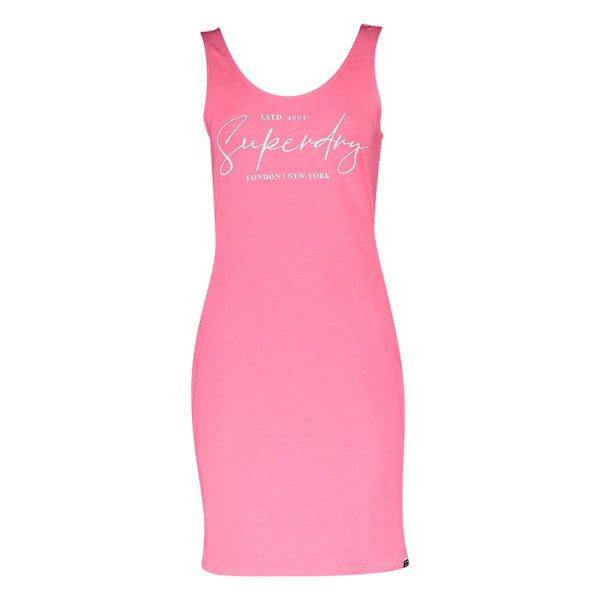 Superdry Kort Kjole Mini Graphic Bodycon Rosa S Kvinde