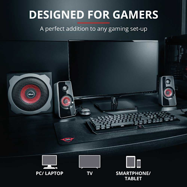 Trust Högtalare 2.1 Gtx 38 Tytan 60w Svart