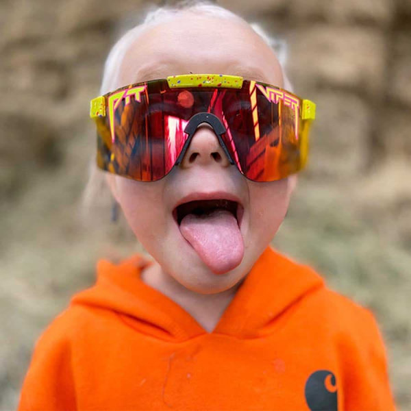 Pit Viper Solglasögon The 1993 Polarized Gul Polarized Rainbow Mirror/CAT3 Man