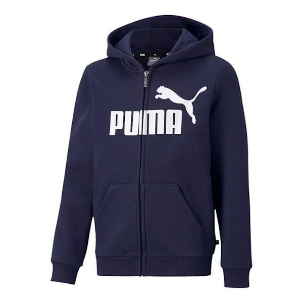 Puma Sweatshirt Med Full Dragkedja Essential Blå 140 cm Pojke