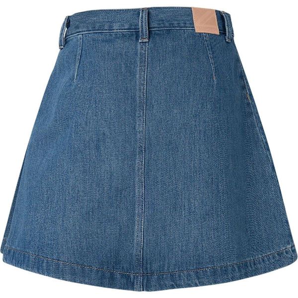 Pepe Jeans Mini Pleat Jeanskjol Blå S Kvinna