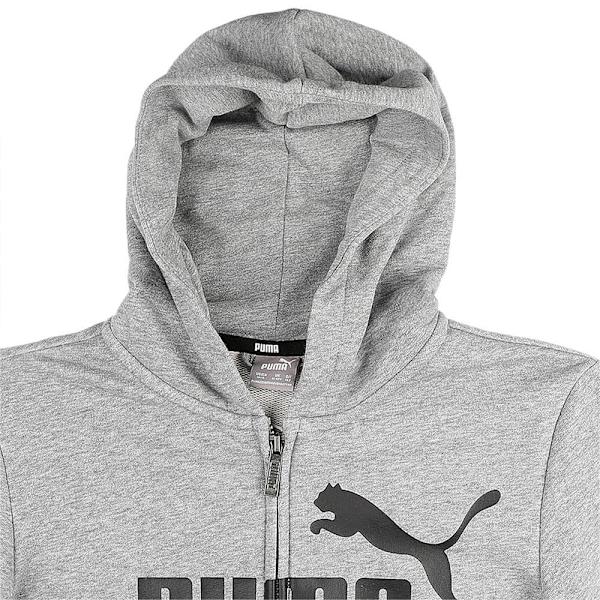 Puma Sweatshirt Med Fuld Lynlås Ess Big Logo Grå 4-5 Years Dreng
