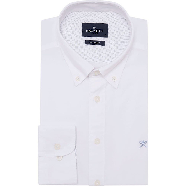 Hackett Dyed Oxford Skjorte Med Lange ærmer Hvid 2XL Mand