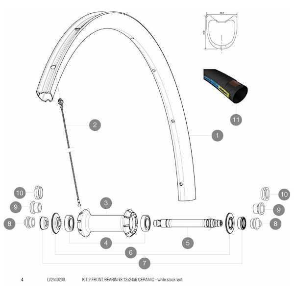 Mavic Fornavs Lejepar Søvfarvet 12 x 24 x 6 mm