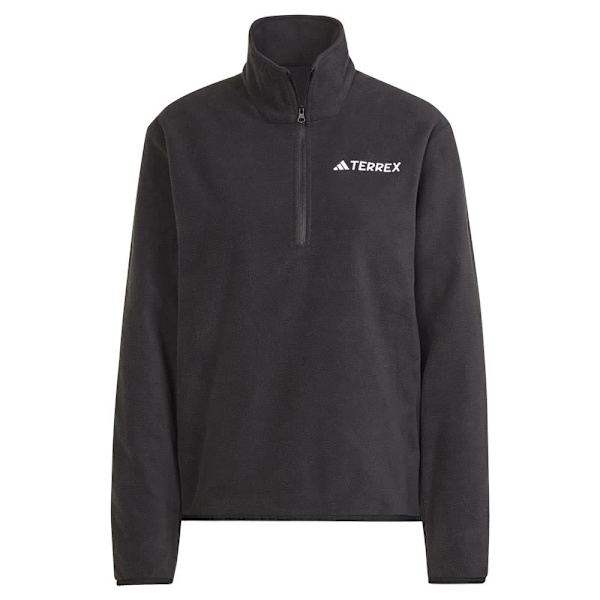Adidas Multi Essentials Fleecejakke Med Halv Lynlås Grå XS Kvinde