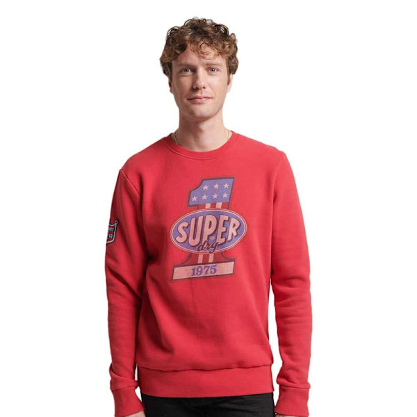 Superdry Tröja Vintage Americana Graphic Röd M Man