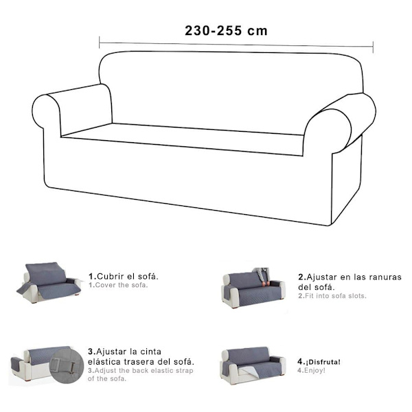 Wellhome Sofföverdrag Versatile Wh0347 Brun