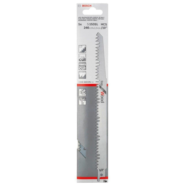 Bosch Professional Sabel Savklinge 5 1 5 31 L Transparent