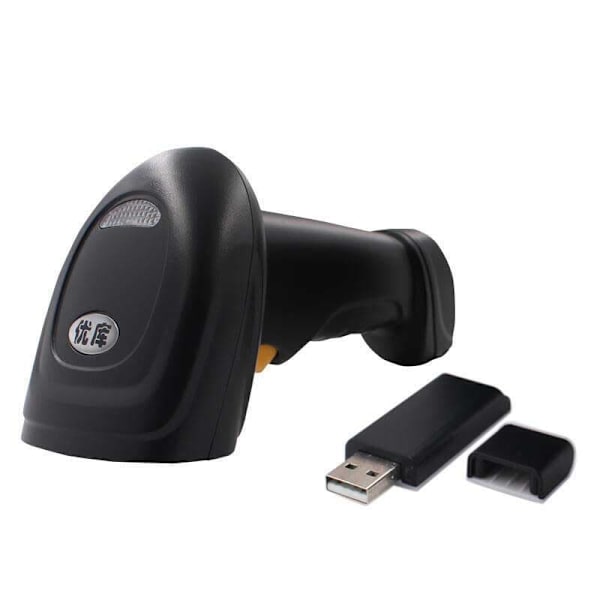 Globbaltec Stregkodescanner 1d Fast Speed Wireless 2.4g Sort