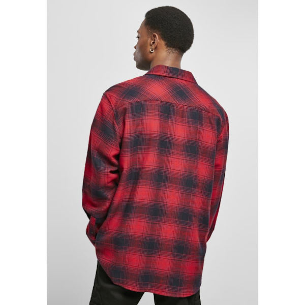 Urban Classics Checked Grunge Skjorte Med Lange ærmer Sort L Mand