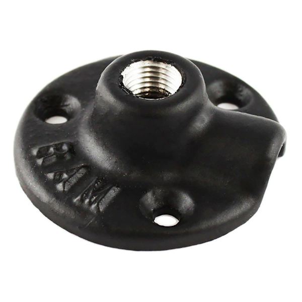 Ram Mounts Pyöreä 90º Pohja 1/4´´ Npt Kierteitetyllä Reiällä Hopeinen