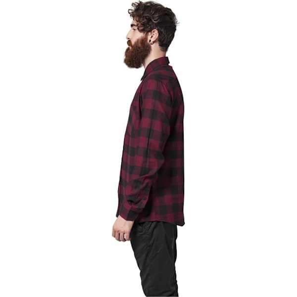 Urban Classics Basic Flannelskjorte Sort M Mand