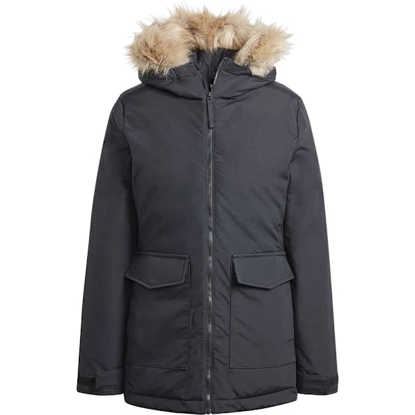 Adidas Paveric Fur Parka Svart S Kvinna