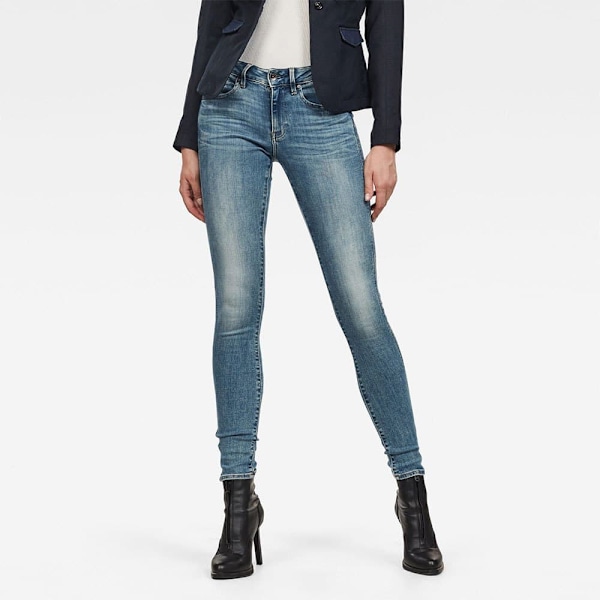 G-star Midge Zip Mid Waist Skinny Jeans Blå 32 / 30 Kvinna