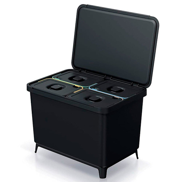 Keden Genbrugsskraldespand 4x10l Systema 56x39x41 Cm Søvfarvet