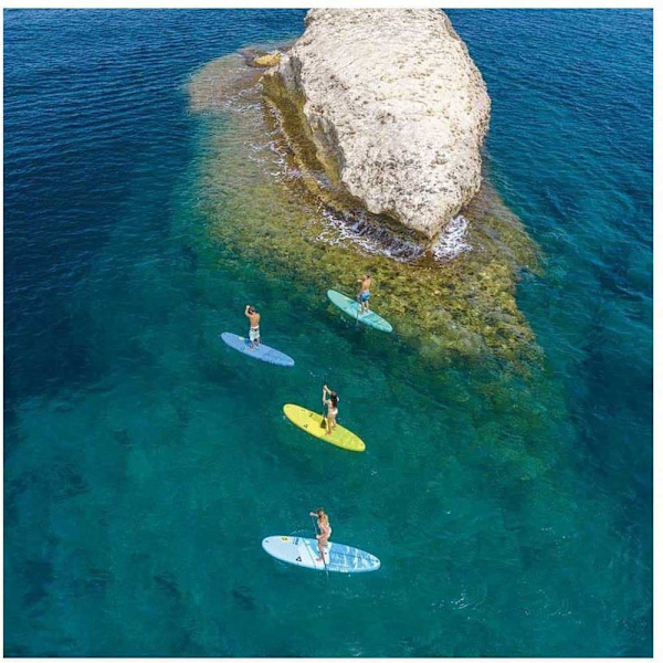 Aquatone Uppblåsbar Paddel Surfset Wave 10´0´´ Blå 304.8 cm / 81 cm