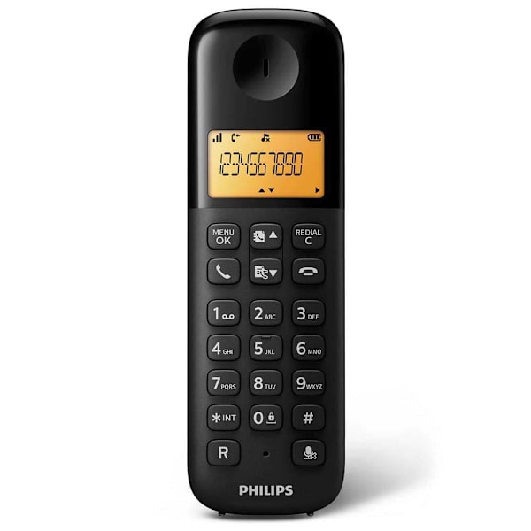 Philips Trådløs Fastnettelefon Classic Range D1601b/34 Sort