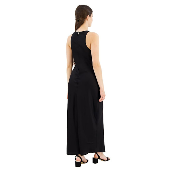 Superdry Satin Racer ærmeløs Lang Kjole Sort M Kvinde