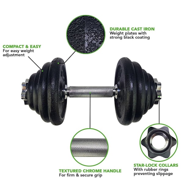 Tunturi Vægtesæt 15kg Sort