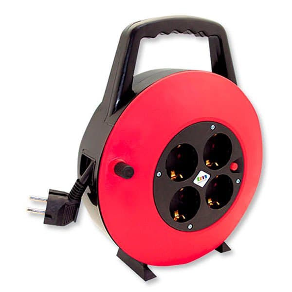 Tm Electron Kabelrulle Tmuad210 4 Uttag 10 M Guld