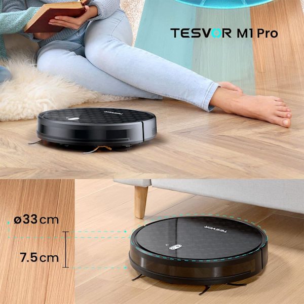 Tesvor Støvsuger Robot M1 Pro Søvfarvet One Size / EU Plug