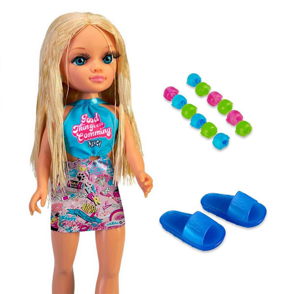 Nancy En Dag Av Flätor Blont Hår Doll Flerfärgad
