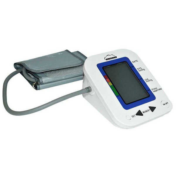 Silvercloud Elektronisk Armtensiometer Med Lcd-skærm Mb23 Hvid