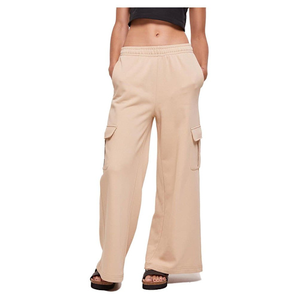 Urban Classics Terry Cargobukser Med Høj Talje Beige L Kvinde