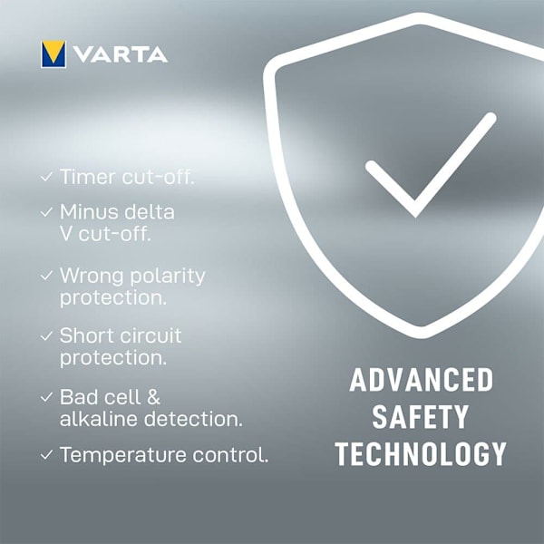 Varta Lcd Ultrahurtig Oplader Med 4 2100mah Aa12v 2100mah Aa12v Sort