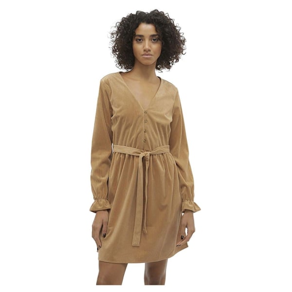 Vero Moda Långärmad Klänning Linda Beige S Kvinna