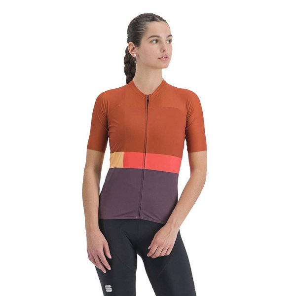 Sportful Kortærmet Trøje Snap Orange,Lilla L Kvinde
