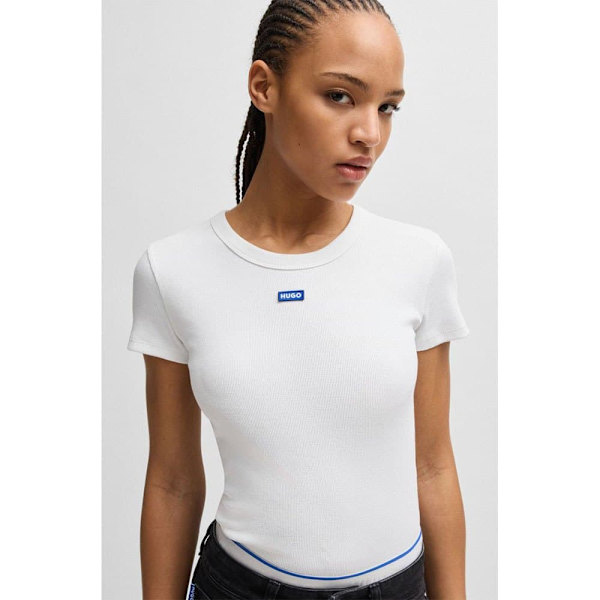 Hugo Easy B 10257055 T-shirt Med Korta ärmar Vit XL Kvinna