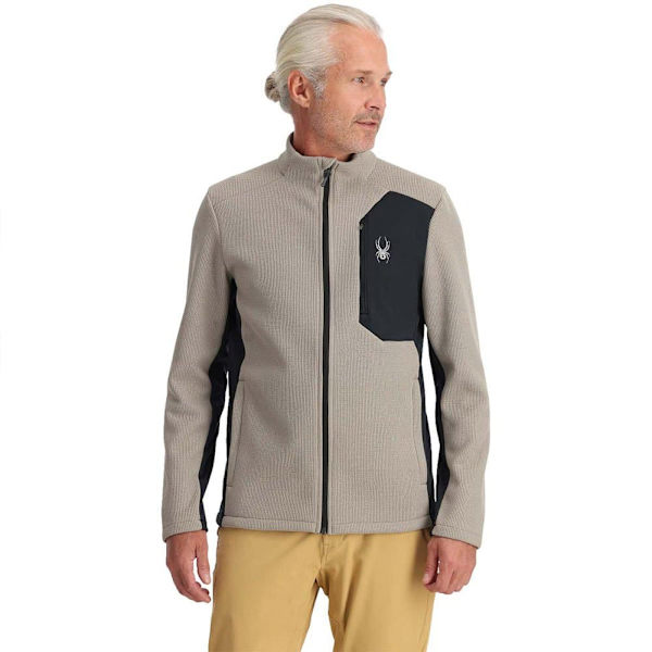 Spyder Bandit Fleecejakke Med Fuld Lynlås Beige L Mand