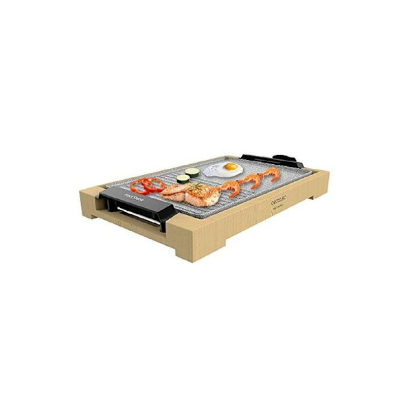 Cecotec Elektrisk Grill Tasty&grill 2000 Bamboo Mixstone Grå One Size / EU Plug Grå, Trä