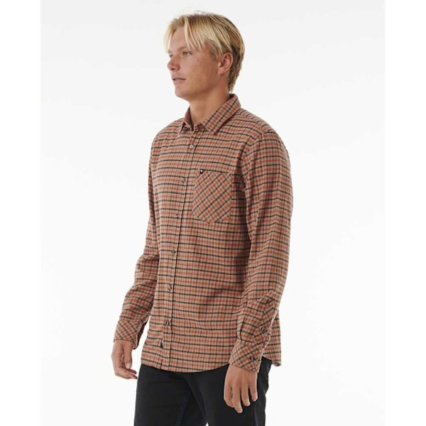 Rip Curl Classic Surf Checked Pitkähihainen Kauluspaita Ruskea XL Mies