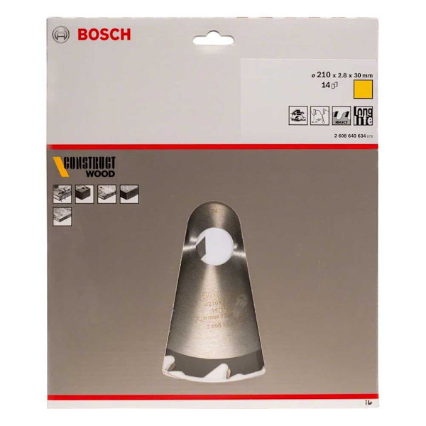 Bosch Professional Cirkulær Skive Trækonstruktion 210x2.8x30-14 8-1/4 Søvfarvet
