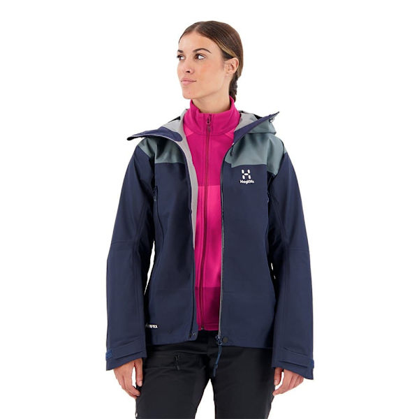 Haglofs Jacka Roc Flash Goretex Blå S Kvinna