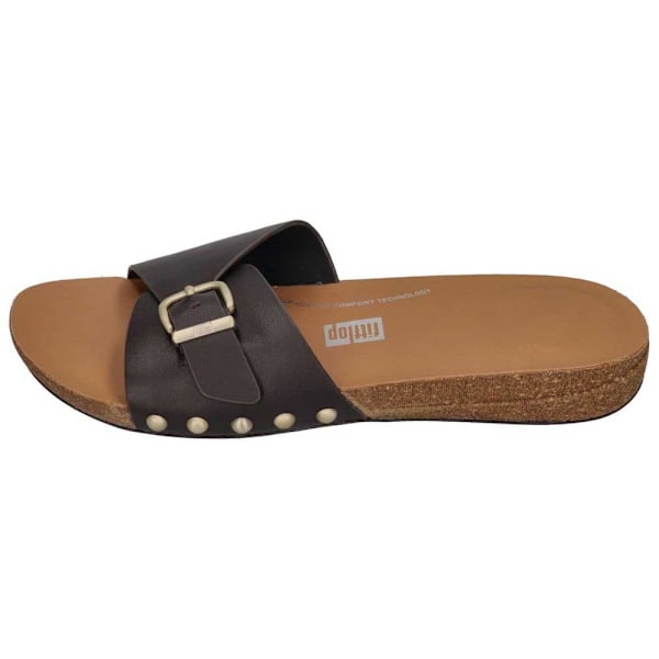 Fitflop Iqushion Adjustable Buckle Leather Tøfler Brun EU 38 Kvinde