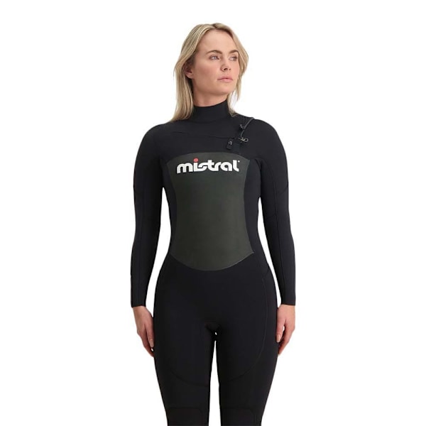 Mistral Langærmet Neoprendragt Med Lynlås Bagpå Gale Force 3/2 Mm Sort XS
