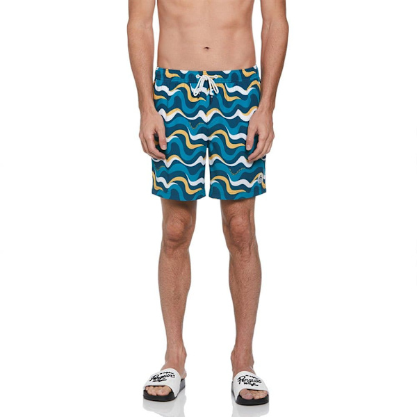 Original Penguin Recycled Polyester Aop Wavy Badbyxor Boxer Flerfärgad M Man