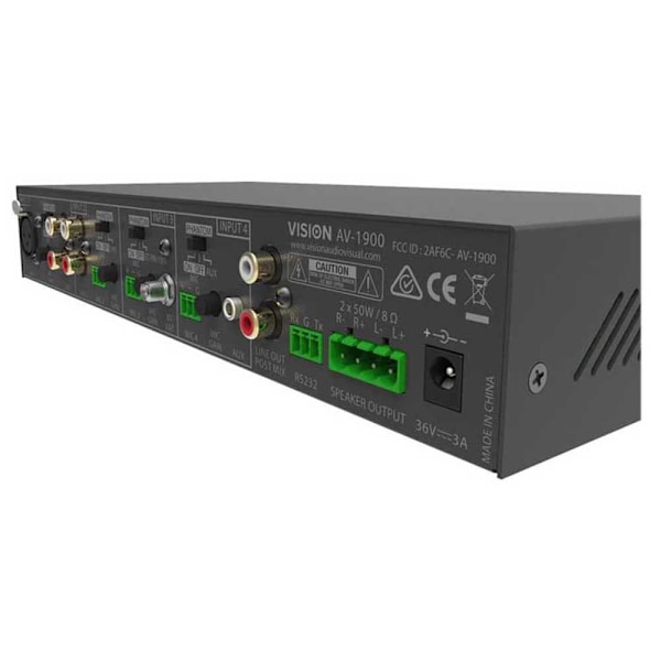 Vision Audio Mixer Förstärkare Av-1900 Silver