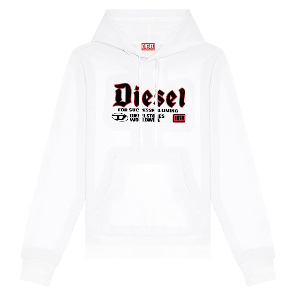 Diesel S Ginn K45 Huvtröja Vit L Man